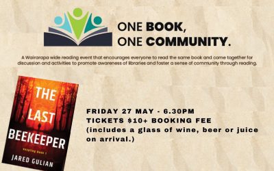 One Book, One Community : Evening with the AuthorFriday 27 May – 6.30pm